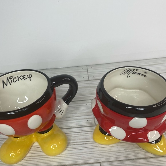 Disney Figural Mugs Mickey Minnie Mouse Coffee Cup Set - Picture 4 of 10